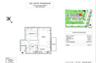 vente appartement 249 000 € à proximité de Équemauville (14600)