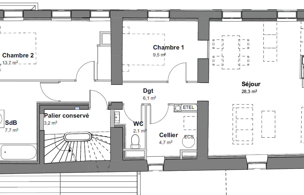 appartement 4 pièces 70 m2 à vendre à Rochefort (17300)