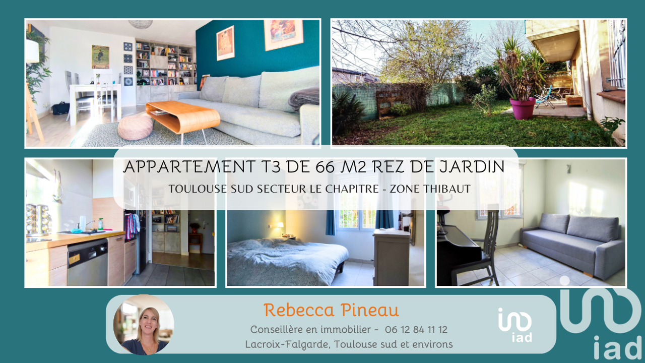 appartement 3 pièces 66 m2 à vendre à Toulouse (31100)