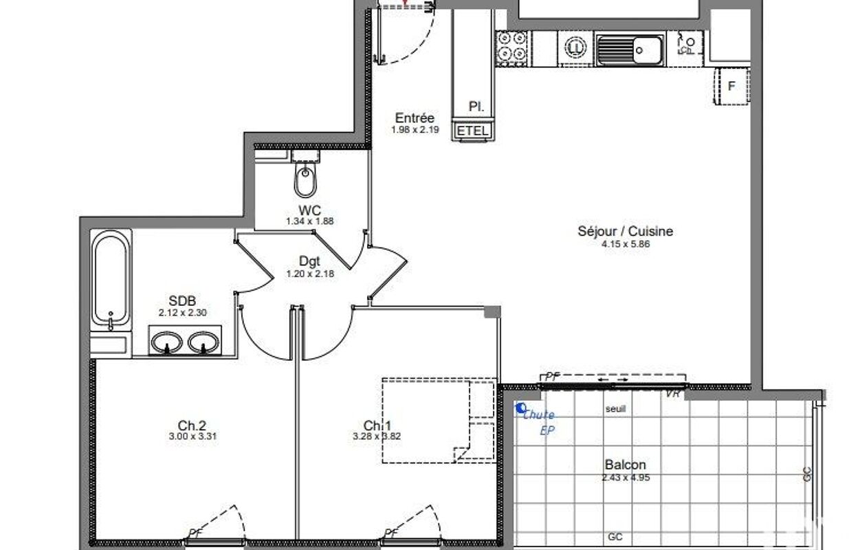 appartement 3 pièces 67 m2 à vendre à Valbonne (06560)