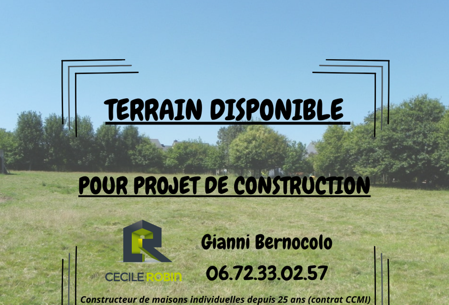 Terrain viabilisé à Aurec sur Loire, quartier de Semène, proche de Firminy et de Saint Etienne, entre Loire et  Haute-Loire. — photo 1
