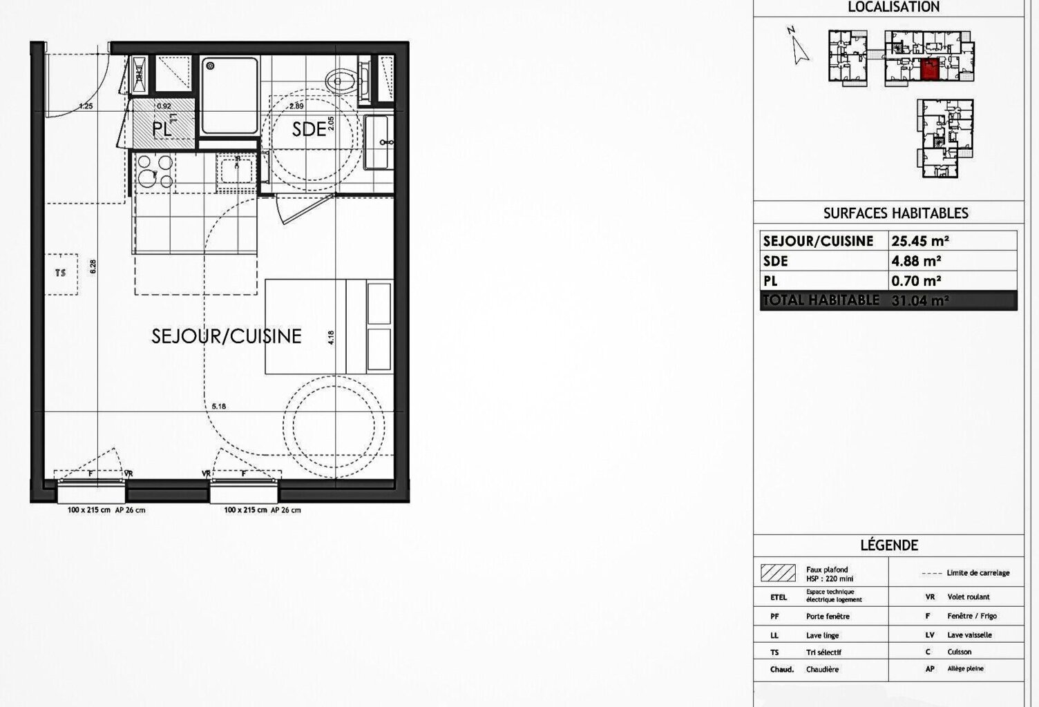 Appartement - 31m² - Rennes — photo 1