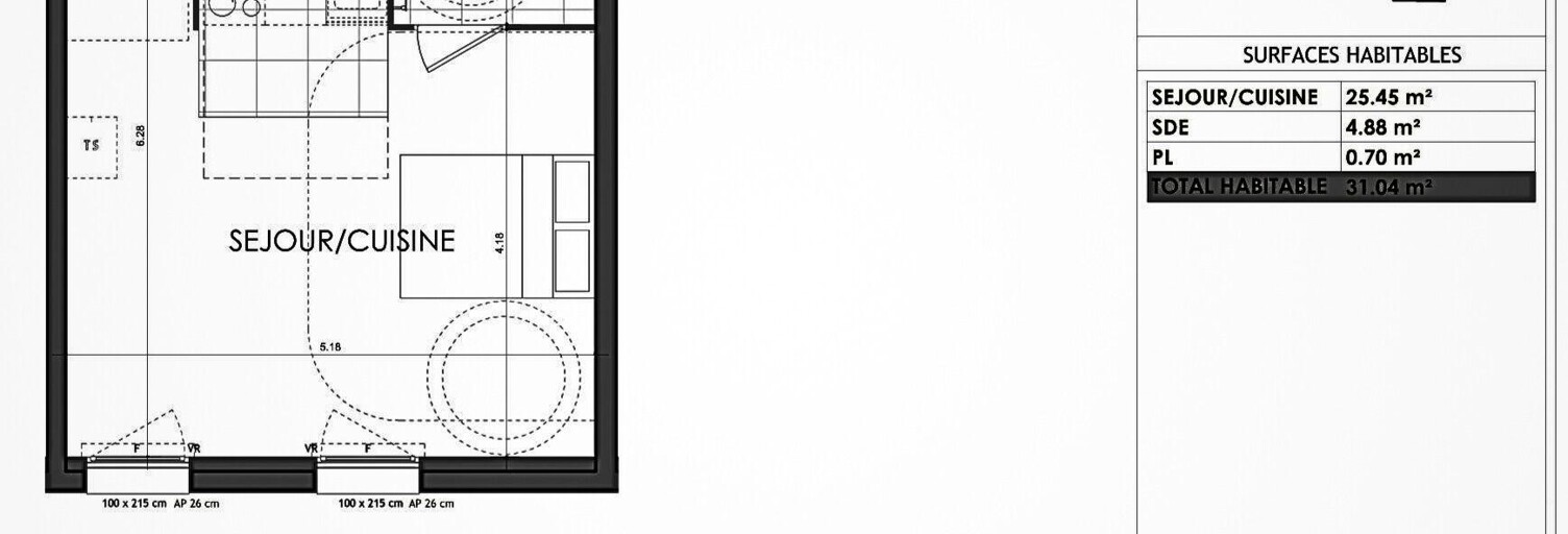 Appartement 1 Pièce 31 m² à vendre à Rennes (35000)