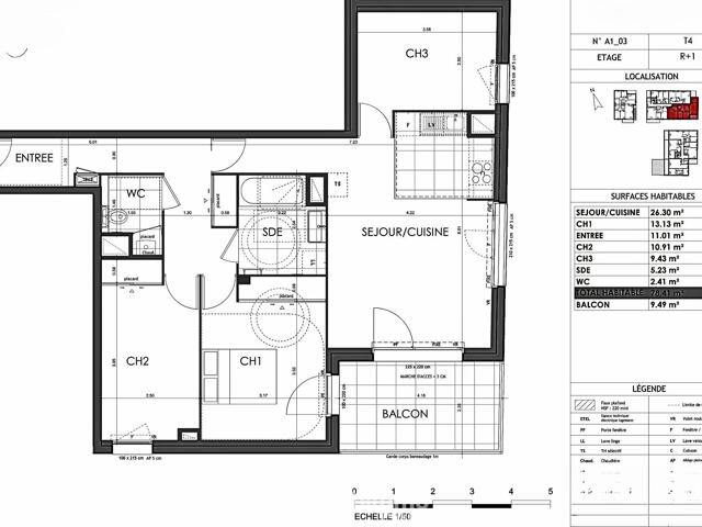Appartement proposé à Rennes
