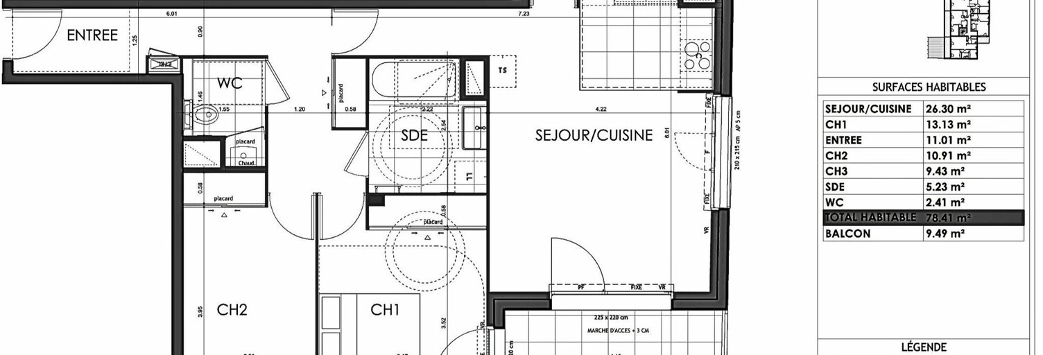 Appartement 4 Pièces 78 m² à vendre à Rennes (35000)