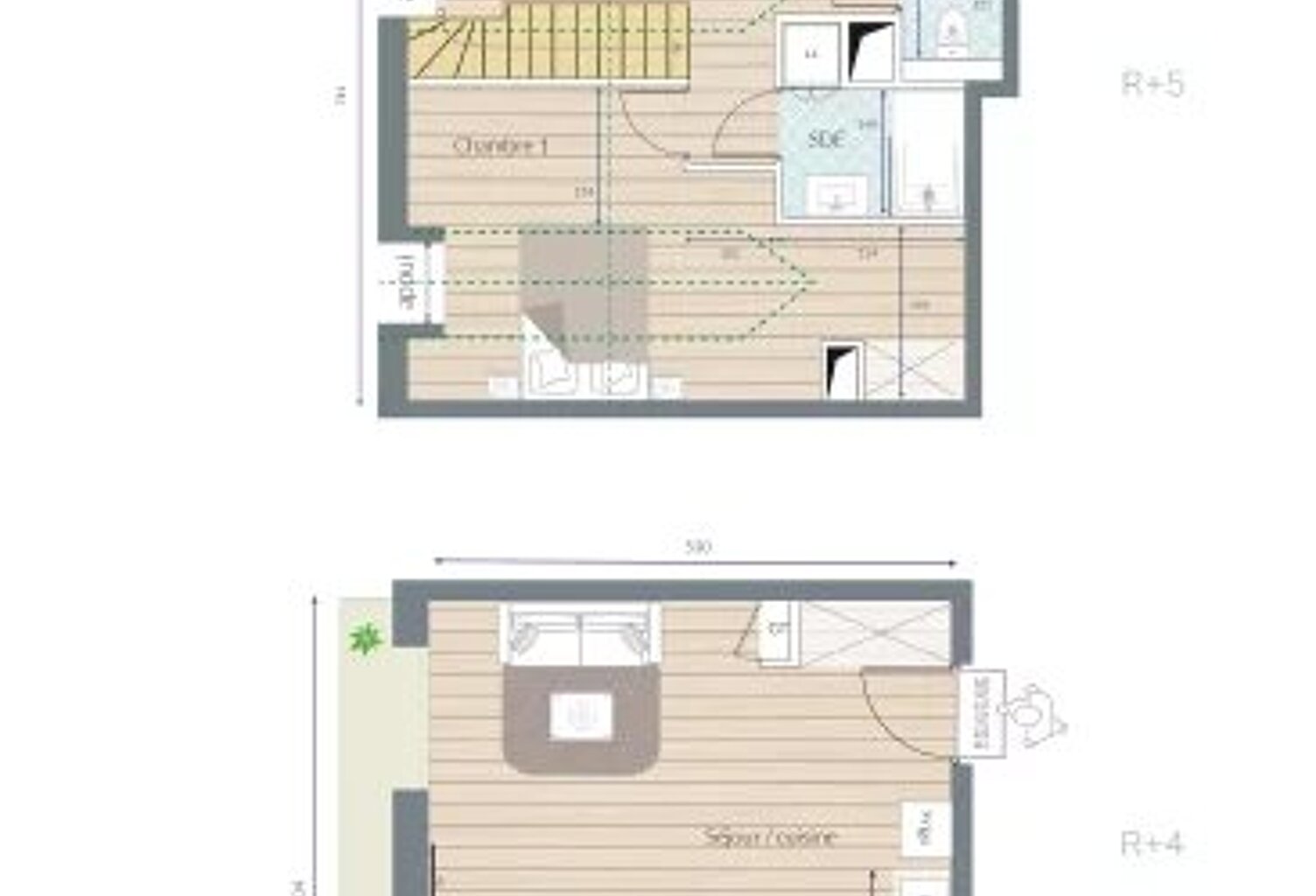 Duplex en dernier étage de 61,50m2 — photo 1