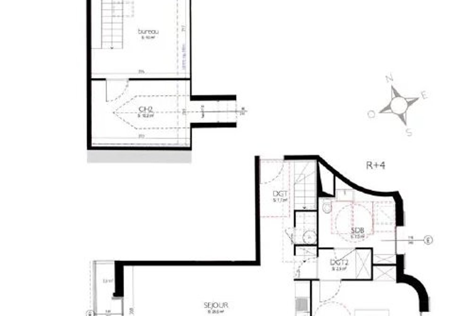 Appartement Duplex 80m2 en étage élevé — photo 1
