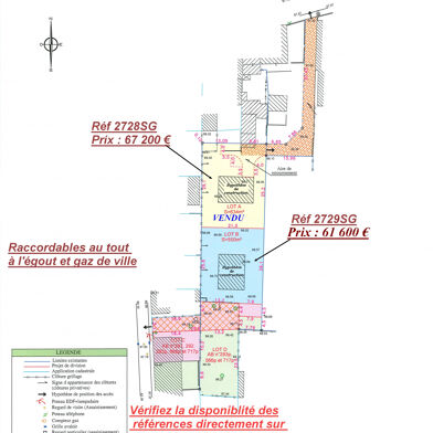 Terrain 550 m²