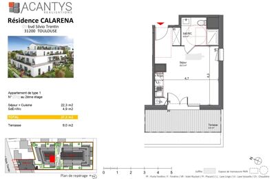 location appartement 465 € CC /mois à proximité de Beauzelle (31700)