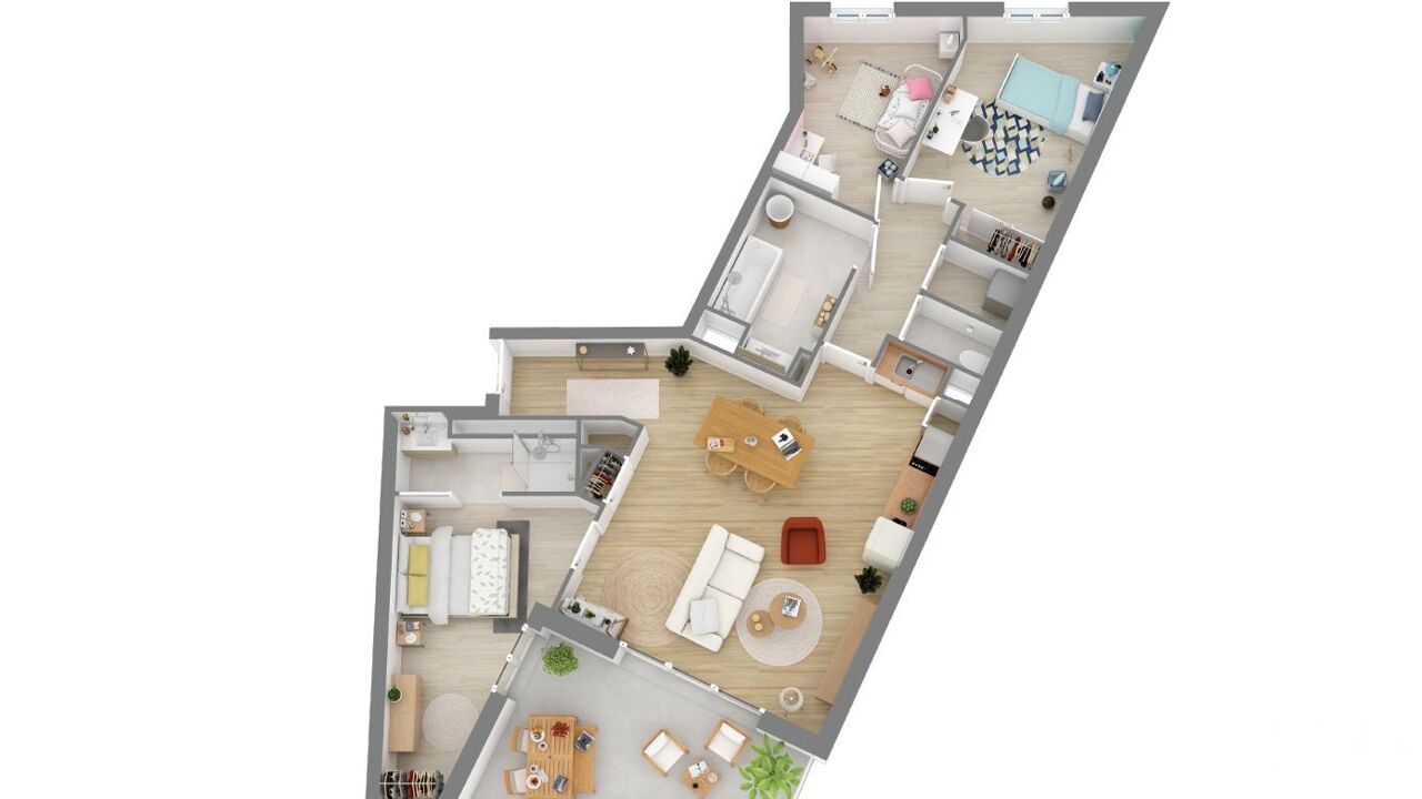 appartement 4 pièces 87 m2 à vendre à Rennes (35200)
