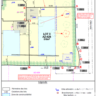 Terrain 516 m²