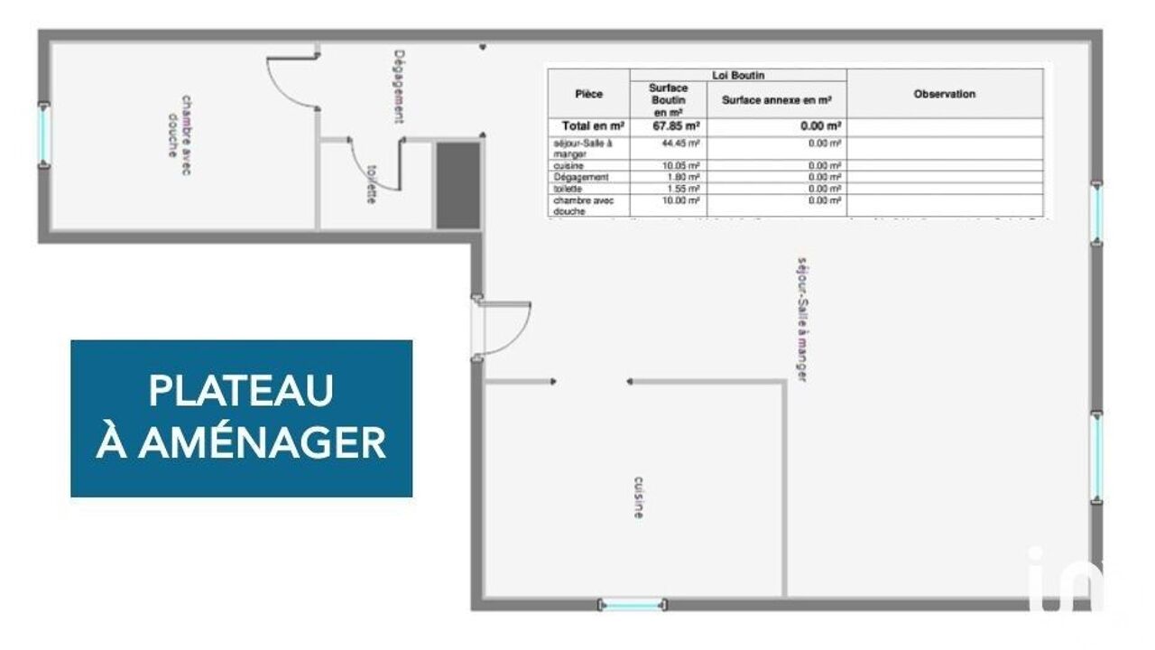 appartement 3 pièces 68 m2 à vendre à Reims (51100)