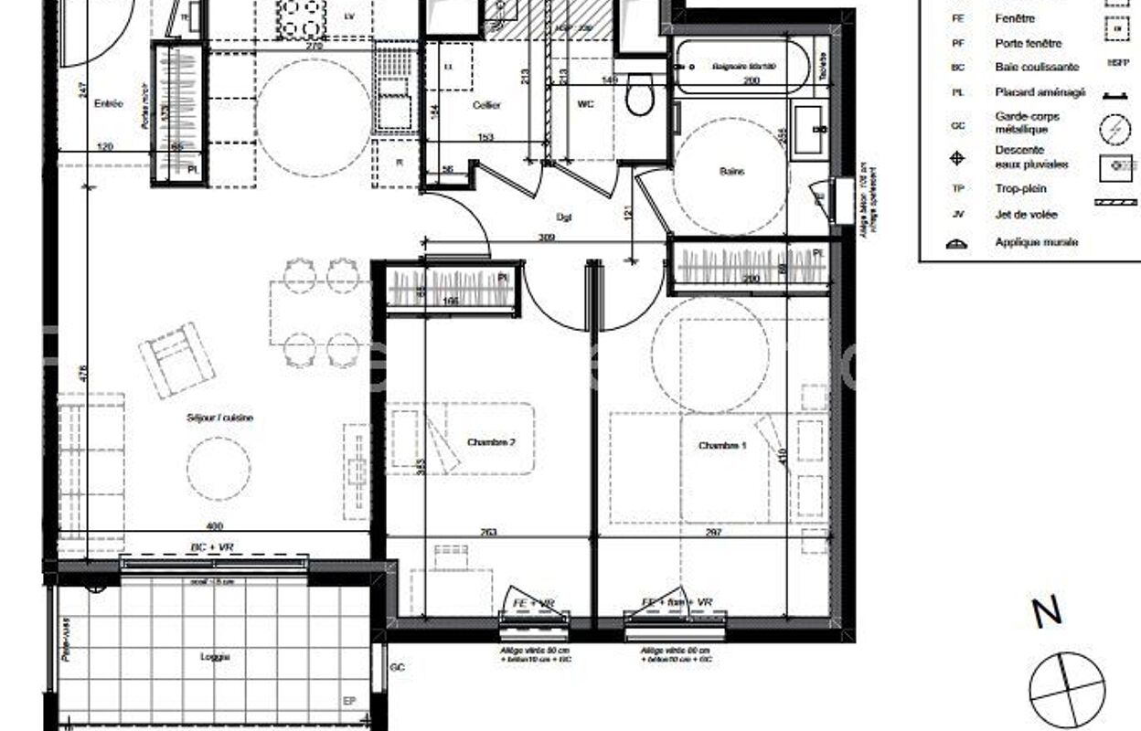 appartement 3 pièces 70 m2 à vendre à Francheville (69340)