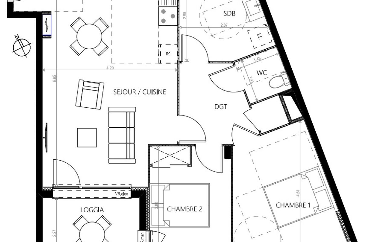 appartement 3 pièces 70 m2 à vendre à Agde (34300)