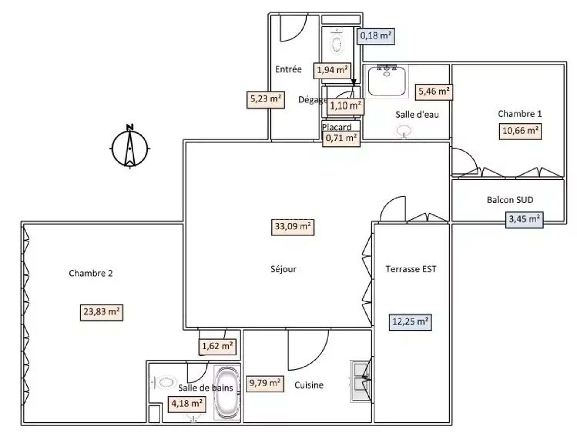 Appartement 5 pièce(s) 97 m²à vendre Asnieres-sur-seine