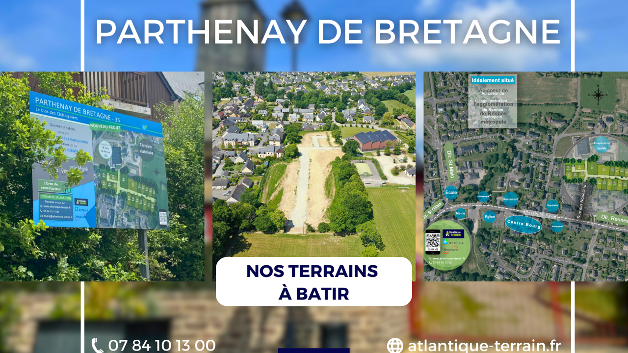 terrain 350 m2 à construire à Parthenay-de-Bretagne (35850)