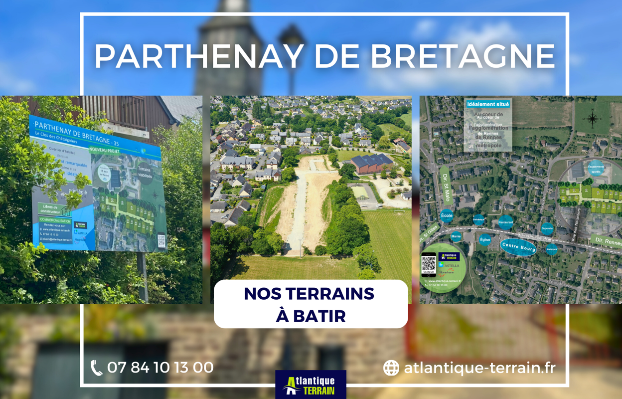 terrain 350 m2 à construire à Parthenay-de-Bretagne (35850)