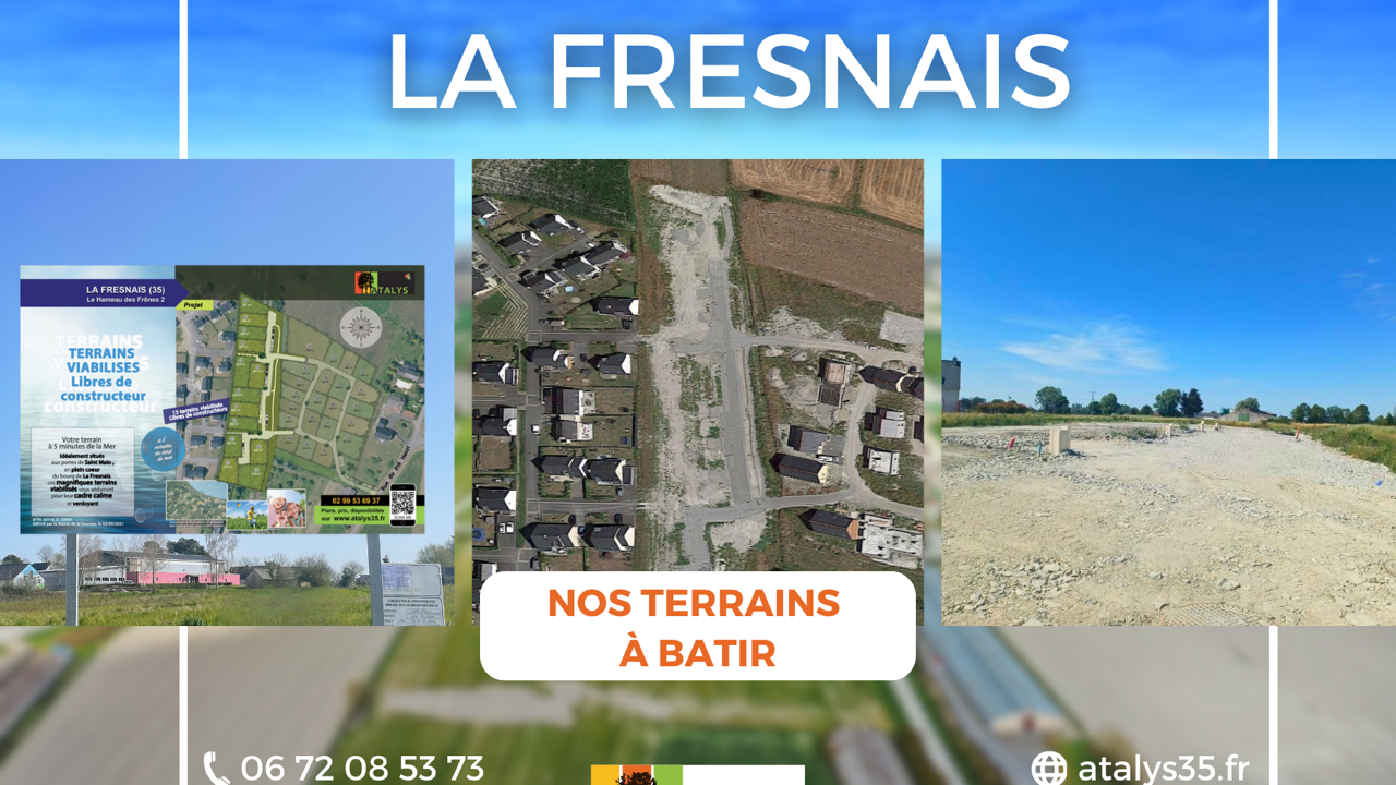 terrain 410 m2 à construire à La Fresnais (35111)