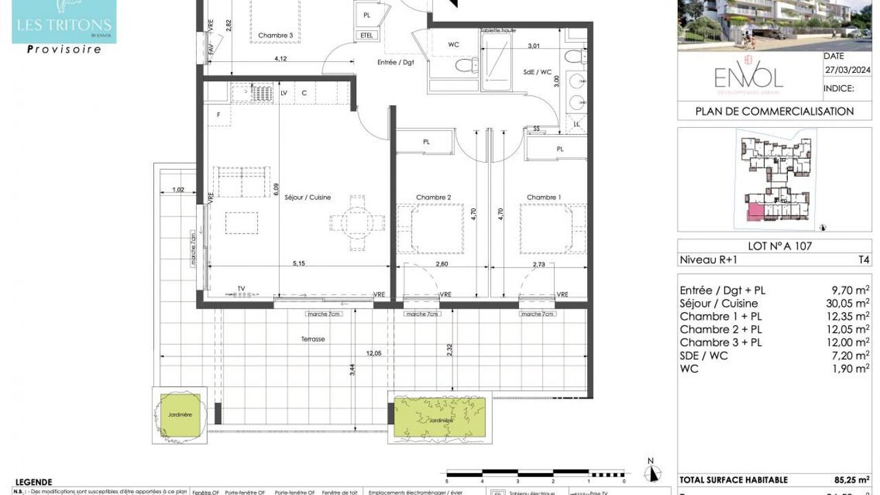 appartement 4 pièces 85 m2 à vendre à Sète (34200)