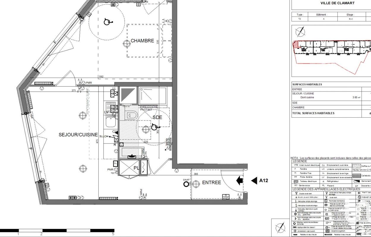 appartement 2 pièces 49 m2 à vendre à Clamart (92140)