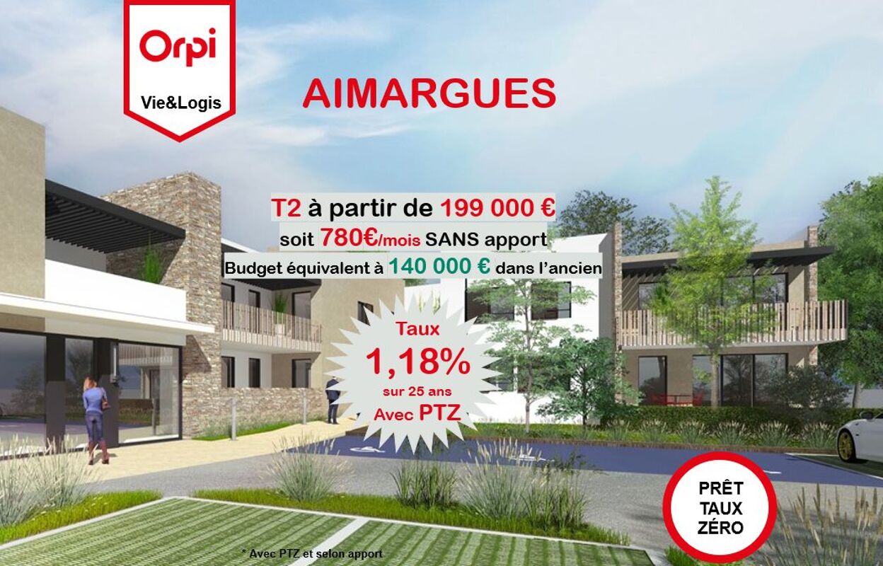 appartement 2 pièces 42 m2 à vendre à Aimargues (30470)