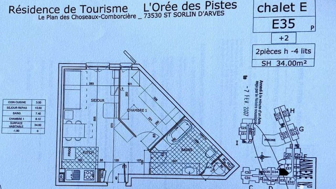 appartement 3 pièces 34 m2 à vendre à Saint-Sorlin-d'Arves (73530)