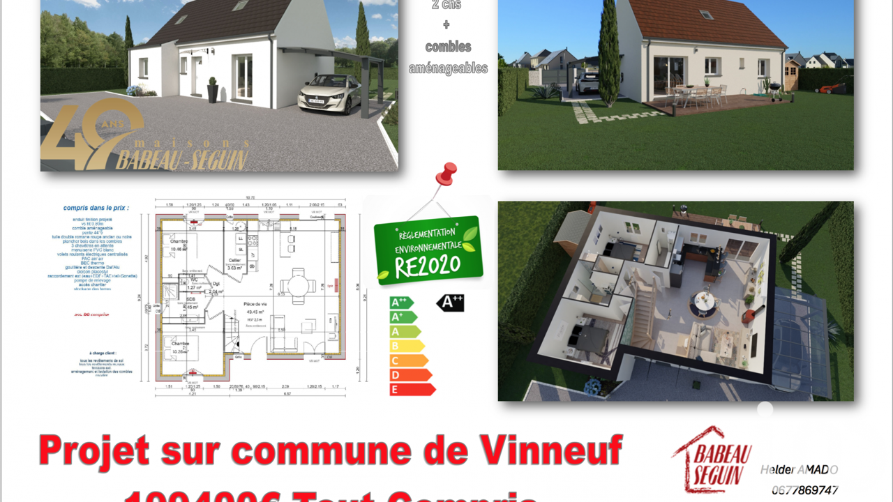 terrain  pièces 814 m2 à vendre à Vinneuf (89140)