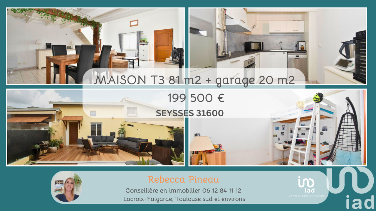 maison 3 pièces 81 m2 à vendre à Seysses (31600)