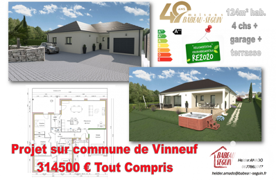 terrain  pièces 1313 m2 à vendre à Vinneuf (89140)