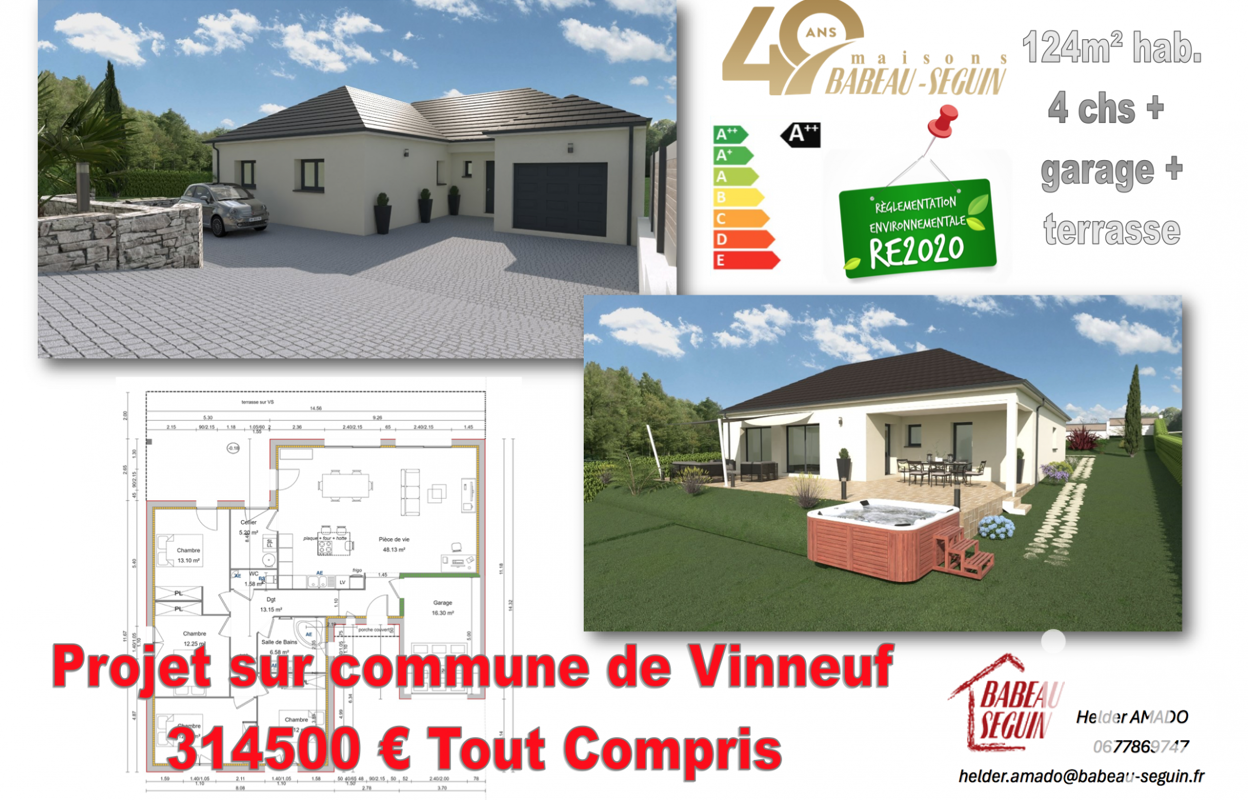 terrain  pièces 1313 m2 à vendre à Vinneuf (89140)