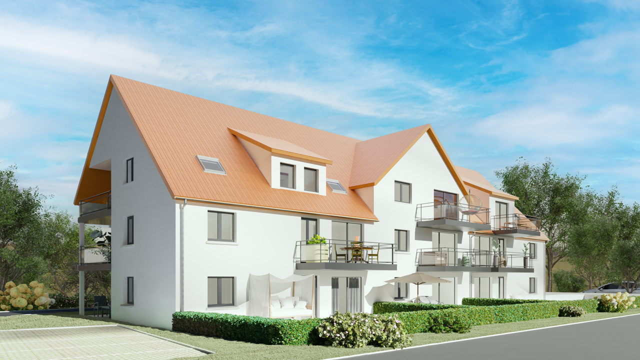 appartement neuf T2, T3 pièces 45 à 66 m2 à vendre à Bergheim (68750)