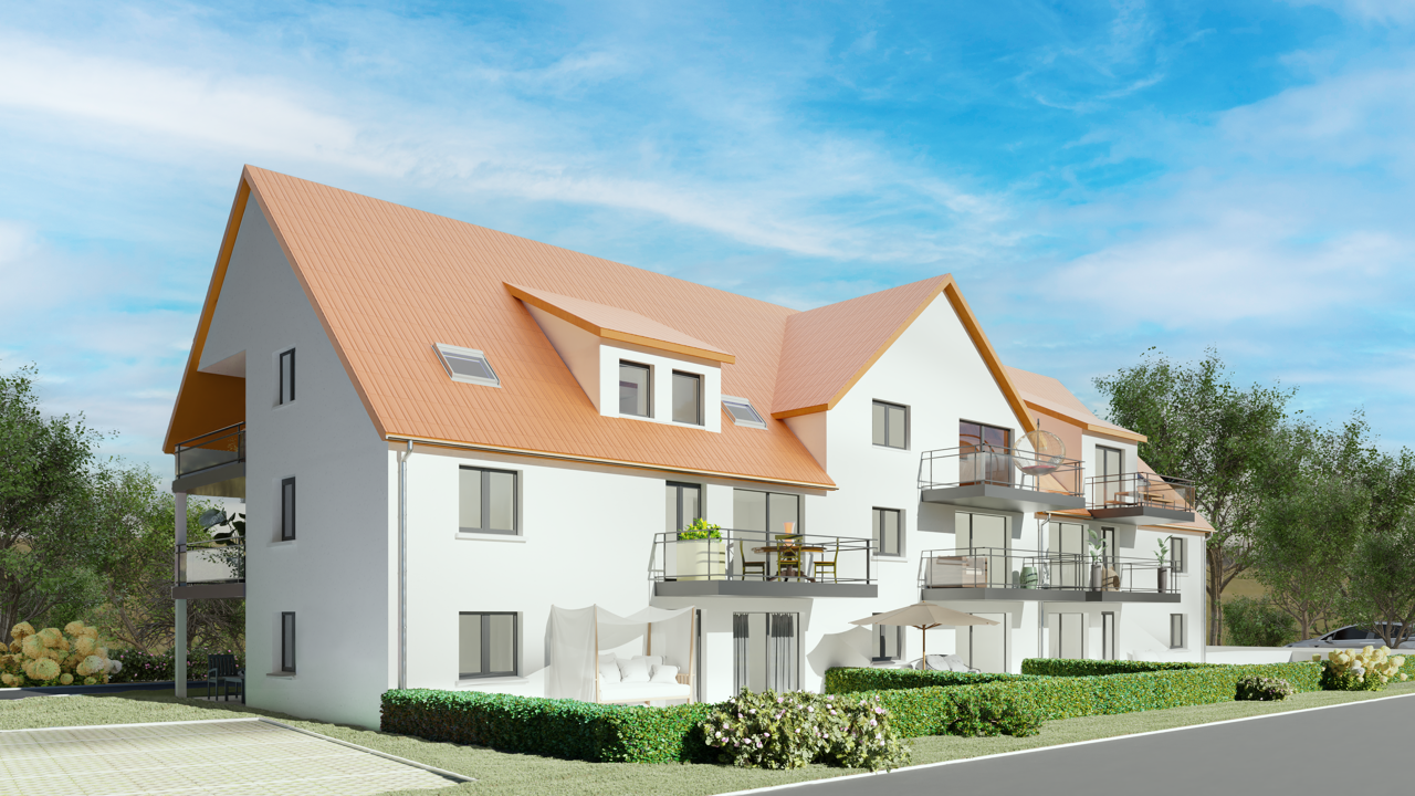 appartement neuf T2, T3 pièces 45 à 72 m2 à vendre à Bergheim (68750)