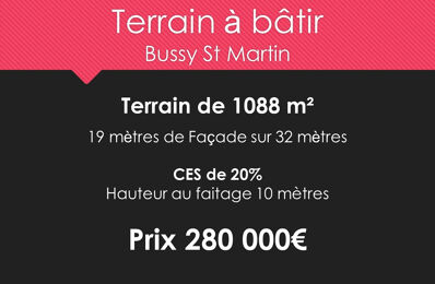 vente terrain 280 000 € à proximité de Couilly-Pont-Aux-Dames (77860)