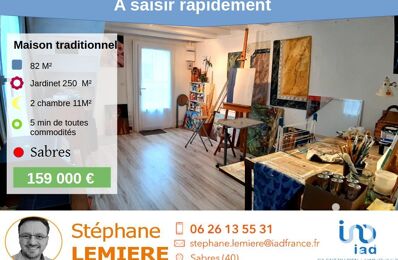 vente maison 159 000 € à proximité de Trensacq (40630)