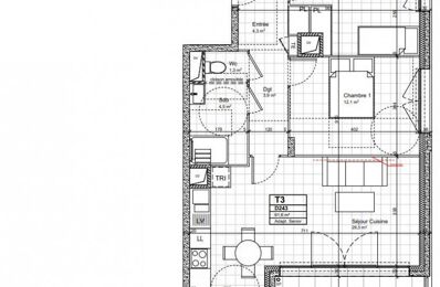 appartement 3 pièces 61 m2 à louer à Bron (69500)