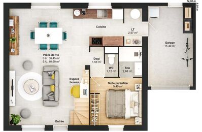 maison 6 pièces 93 m2 à vendre à Lalleu (35320)