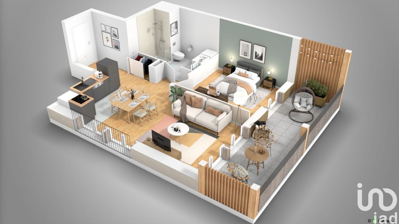 appartement 2 pièces 43 m2 à vendre à Bussy-Saint-Georges (77600)