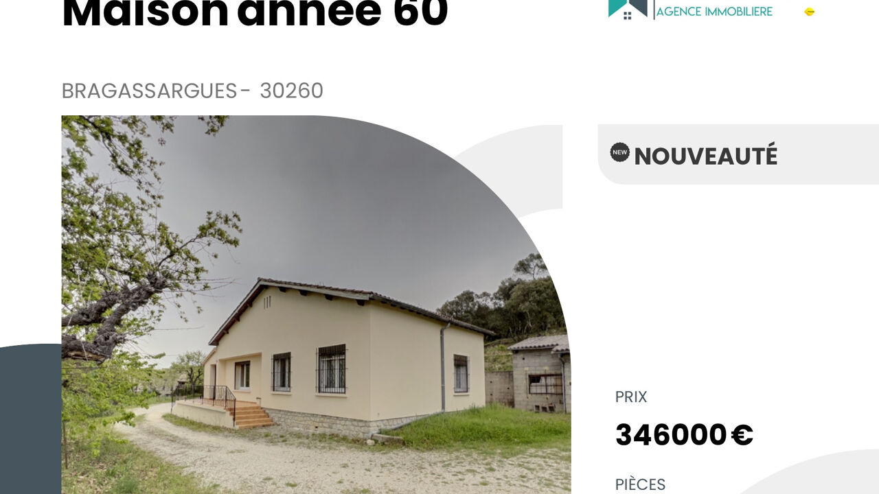 maison 6 pièces 155 m2 à vendre à Bragassargues (30260)