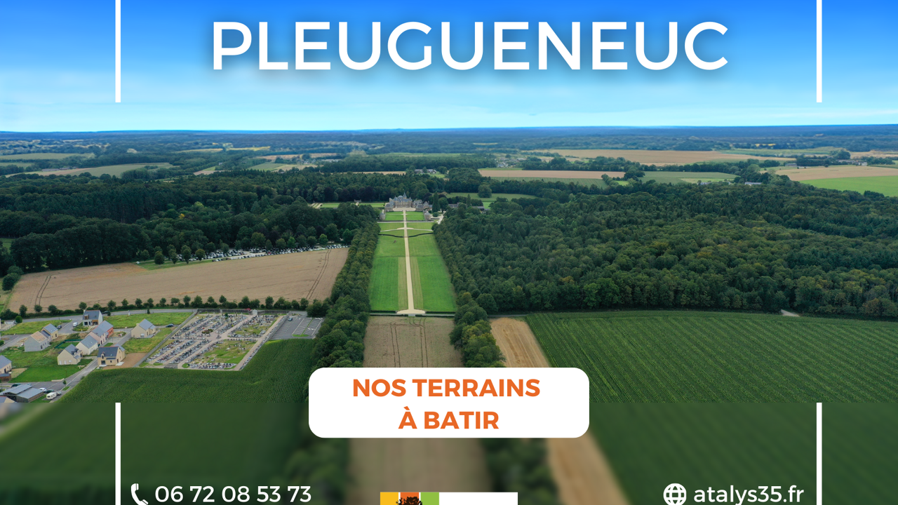 terrain 350 m2 à construire à Pleugueneuc (35720)