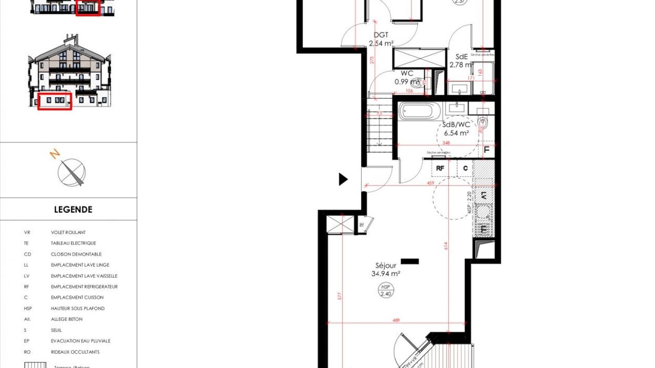 appartement 3 pièces 75 m2 à vendre à Huez (38750)