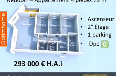 vente appartement 293 000 € à proximité de Bischheim (67800)