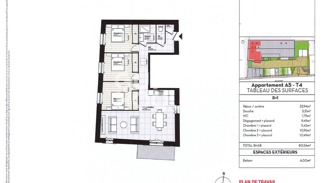 appartement 4 pièces 80 m2 à vendre à Miribel (01700)