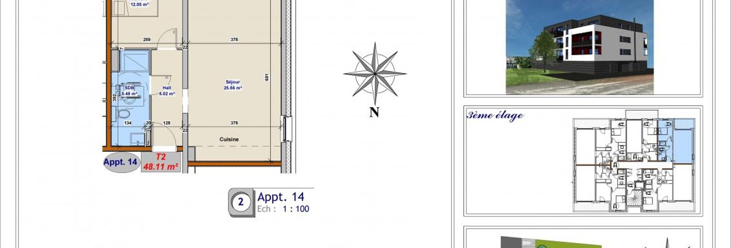 Appartement 2 Pièces 48 m² à vendre à Florange (57190)