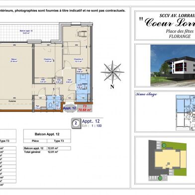 Appartement 3 pièces 258000 €