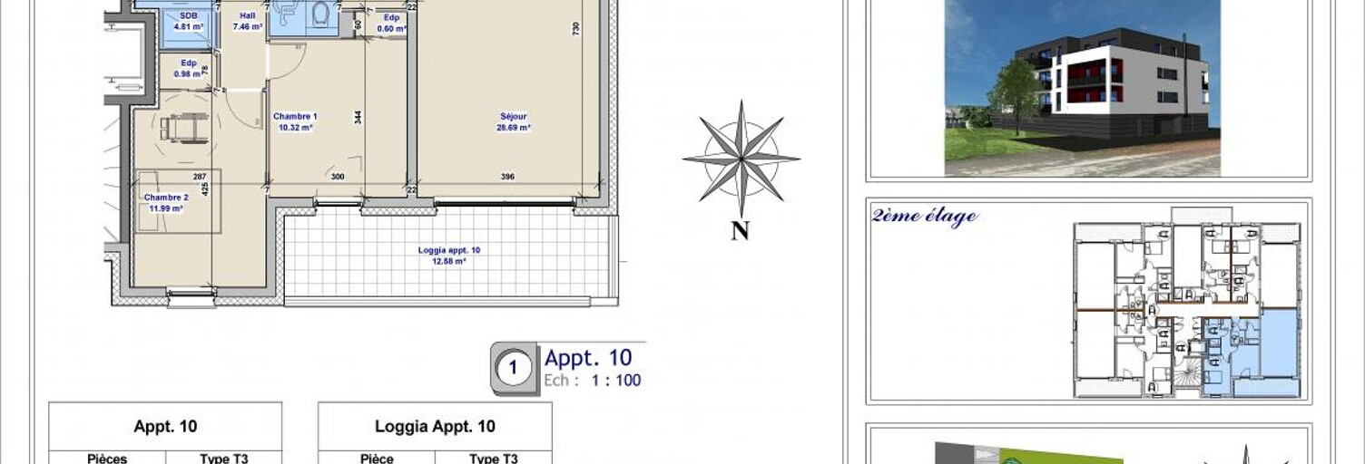 Appartement 3 Pièces 68 m² à vendre à Florange (57190)