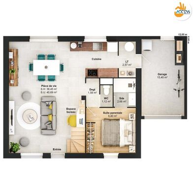 Maison 6 pièces 93 m²