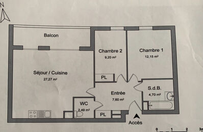appartement 3 pièces 63 m2 à vendre à Tourcoing (59200)