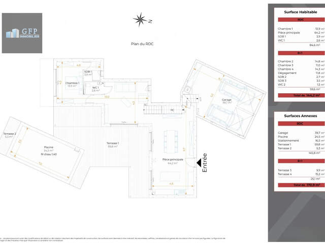 LE LAVANDOU - LA FOSSETTE - Maison de 144,2 m2 avec piscine — photo du bien