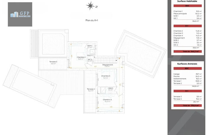 LE LAVANDOU - LA FOSSETTE - Maison de 144,2 m2 avec piscine — photo 2