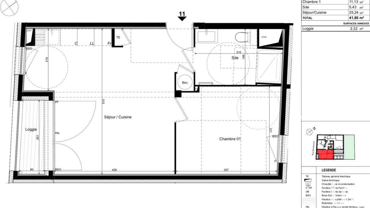 appartement 2 pièces 41 m2 à vendre à Lyon 7 (69007)